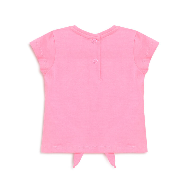 Girls Medium Pink Printed Short Sleeve T-shirt image number null